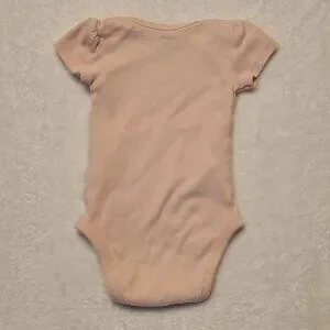 Carters Baby Girl Bodysuit Sweet Sister 3M Butterfly Design Pink