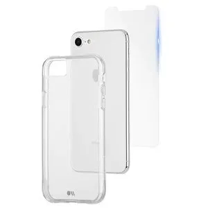 Case-Mate Clear Tough Case IPhone 6 6s 7 8 + Glass Screen Protector (2)
