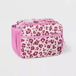 Cat & Jack Pink and White Leopard Print Bag lunchbox