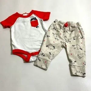 Cat & Jack Raccoon Onesie/Pants Set