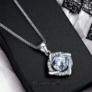 Certified 1ct. T.w. Diamond Love Knot Halo Necklace VVS1 GRA Certified