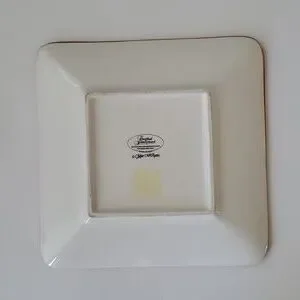 Certified International Kate McRostie Chablis Wine Square Ceramic Cheese Plate