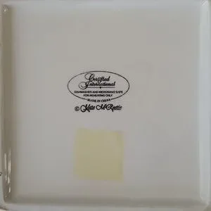 Certified International Kate McRostie Chablis Wine Square Ceramic Cheese Plate