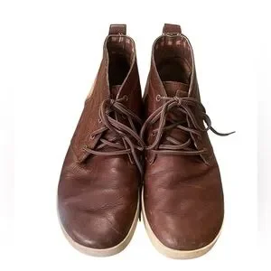 Chaco Davis Brown Mid Leather Chukka Boots Lace Up Outdoor