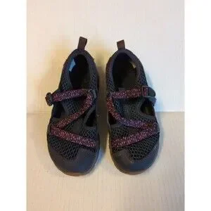 Chaco Odyssey Junior Kids Youth 1 Navy Blue Pink Hiking Sandal Shoes Outdoor