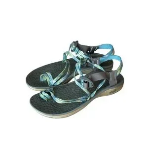 Chaco Z Cloud X2 Aqua Green Blue Toe Thong Sandals Size 9 Womens