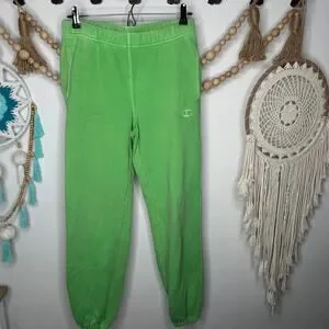 Champion Reverse Weave Lime Green Sweatpants