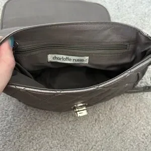 Charlotte Russe Metallic Quilted Crossbody Bag