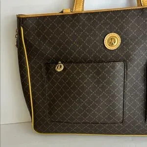 Chic Brown And Tan Women's Laptop Bag