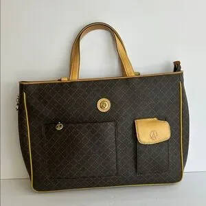 Chic Brown and Tan Women's Laptop Bag