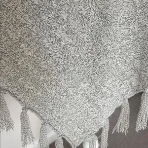 Chic Gray Fringe Poncho