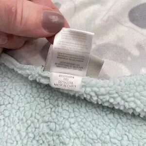 Chick Pea Gray Elephant Baby Security Blanket Mint Green Sherpa 30" X 35"