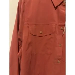 Chico's Blouse Women's NWT‎ Size 2 Large Long Sleeve Button Up Desert Coral