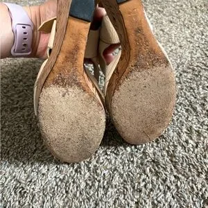 Chloe Cream Wedge Sandals