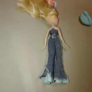 Chloe Doll MGA 2001 Angel Blonde Hair Blue Eyes Denim Flare Pants Collectible