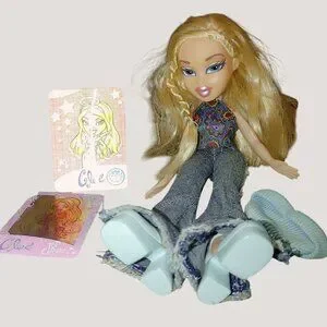 Chloe Doll MGA 2001 Angel Blonde Hair Blue Eyes Denim Flare Pants Collectible