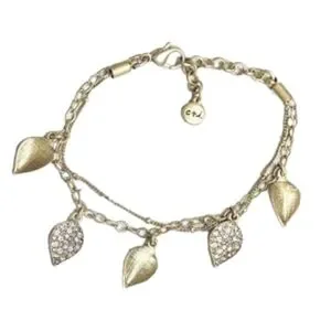 Chloe + Isabel Paved Textured Leaf Bracelet
