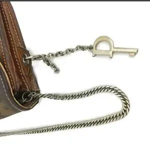 Christian Dior Trotter Canvas Leather Chain Long Bifold Wallet /1A5283