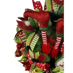 Christmas Elf Wreath Door Wreath Christmas Wreath