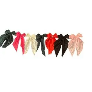 Christmas Holiday Bow Garland - 7 Bows Long 48 Inches
