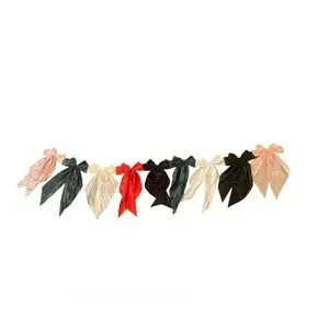 Christmas Holiday Bow Garland - 9 Bows - 62” in length multi-color
