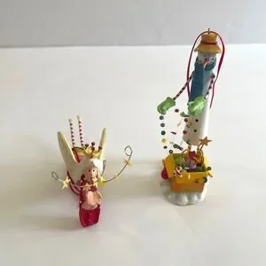 Christmas Snowman and Angel Ornaments Holiday Decor Xmas Tree Decorations