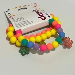 Claire’s Bundle With Backpack 3 Bracelets 6 Hair Clips Pen And Earrings