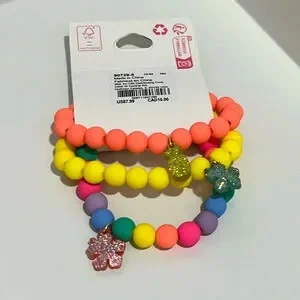 Claire’s Bundle With Backpack 3 Bracelets 6 Hair Clips Pen And Earrings