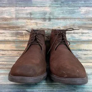 Clarks Brown Leather Gore Tex Chukka Boot Lace Up Block Heel Dress Mens Size 13M