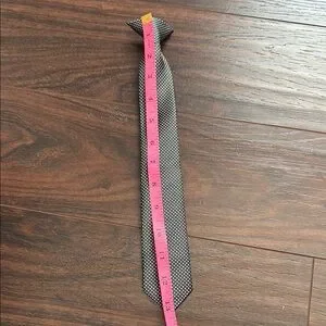 Classic Black And White Striped Kids Clip On Tie‎