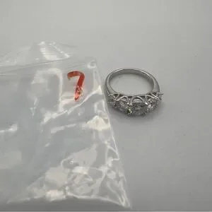 Classic Silver Diamond Rings Set