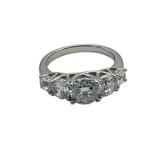 Classic Silver Diamond Rings Set