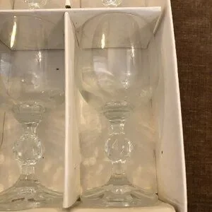 Claudia Fine Crystal Wine Glass Set Of 6 By Saxony NIB Germany