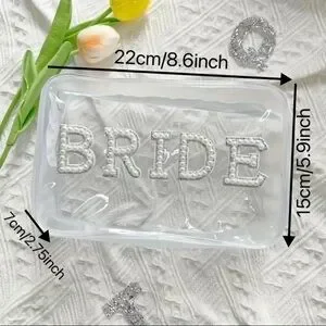 Clear Bride Travel Cosmetic Bag