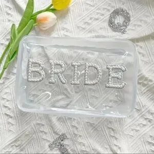 Clear Bride Travel Cosmetic Bag