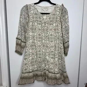 Cleobella 100% Cotton Floral Printed Dress - XS (no belt)