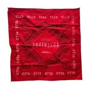 Clif‎ Bar "Feed Your Adventure" Red/Black 21"x21" Bandana With Chain Link Print