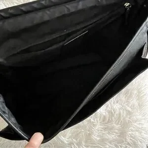 COACH Barclay Messenger Briefcase Laptop Bag Black Leather F06456 Silver