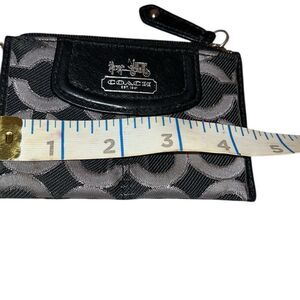 Coach Black And Gray Keychain Wallet