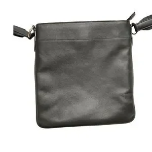Coach Black Leather Mens Womens Unisex Messenger Bag F54780