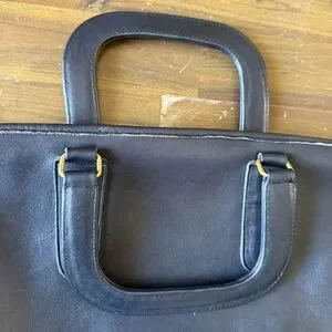 Coach Black Leather Satchel Briefcase