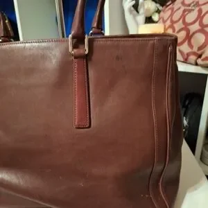 Coach Burgundy Legacy Business Leather Tote Bag Vintage 16x10x5.5 9.5 Drop