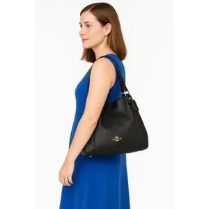 Coach Edie Shoulder Bag In Black Style No. 57122 $474 Retail