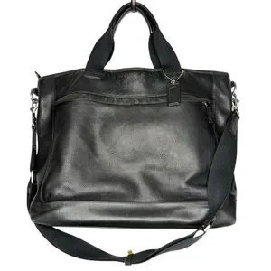Coach F70926 Bleecker Legacy Black Pebbled Leather Slim Brief Bag with Strap