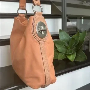 Coach Genuine Leather Shoulder Hobo Handbag Purse F16535