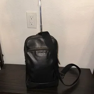 Coach Graham Pack Smooth Black (Side Pack)