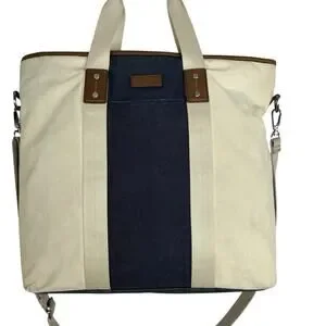 Coach Heritage Web Tote Shoulder Bag Canvas & Leather 16 x 16