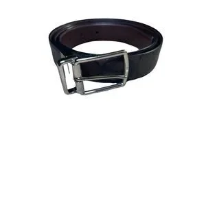 COACH Men's Reversible Dress Belt Multicolor Silver Buckle
