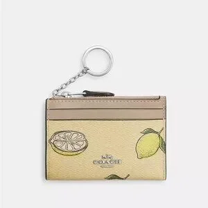 COACH Mini Skinny ID Case With Lemon Print