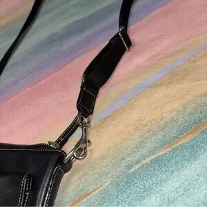 Coach Runway Black Leather Crossbody Messenger Bag Purse